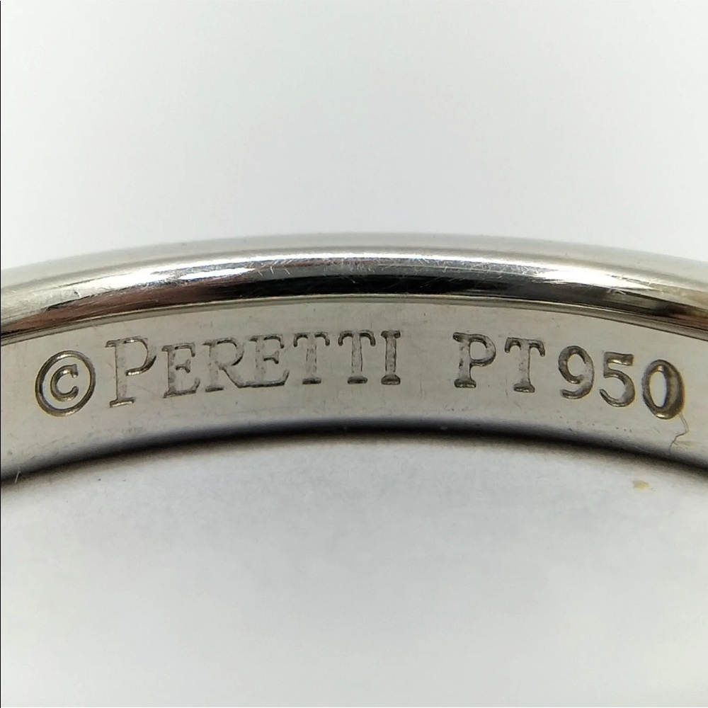 Tiffany & Co. 1p diamond Elsa Peretti stacking band ring (Platinum) - Picture 2 of 6